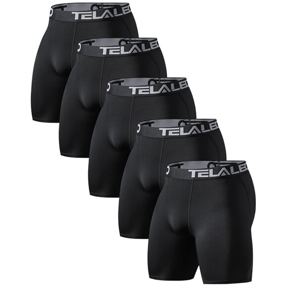 Telaleo 5 Pack Compression Shorts Performance Base Layer Underwear (S) Like New - Picture 1 of 16